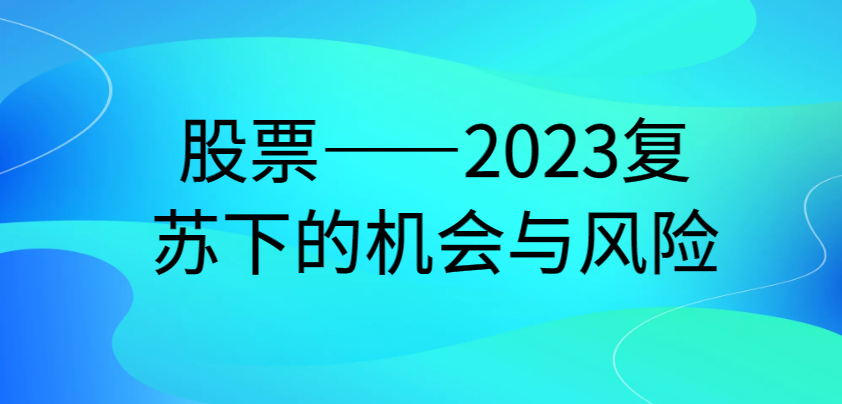 秦小明·柳暗花明-2023复苏下的机会与风险